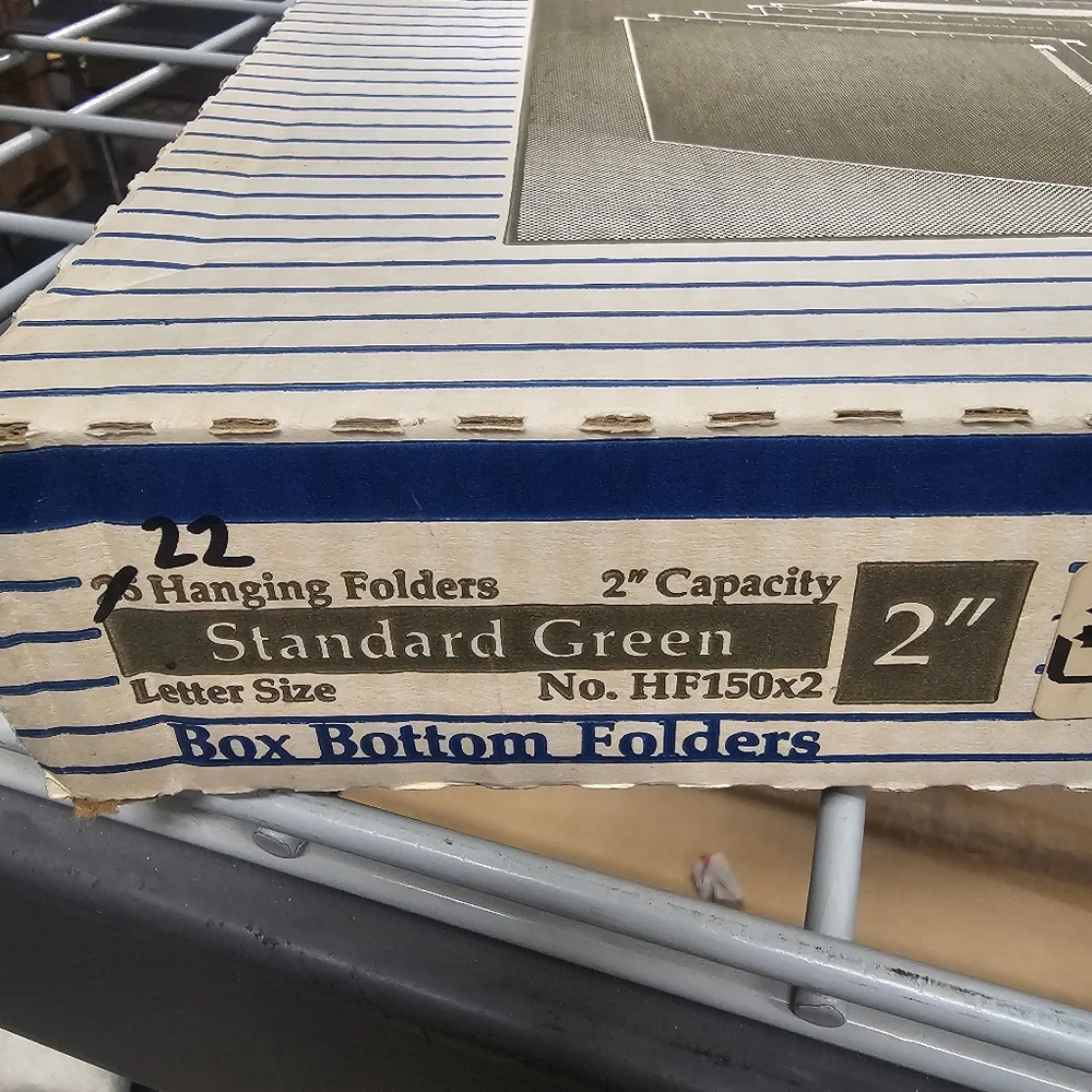 Standard Size- Box Bottom Folders - Green - 2